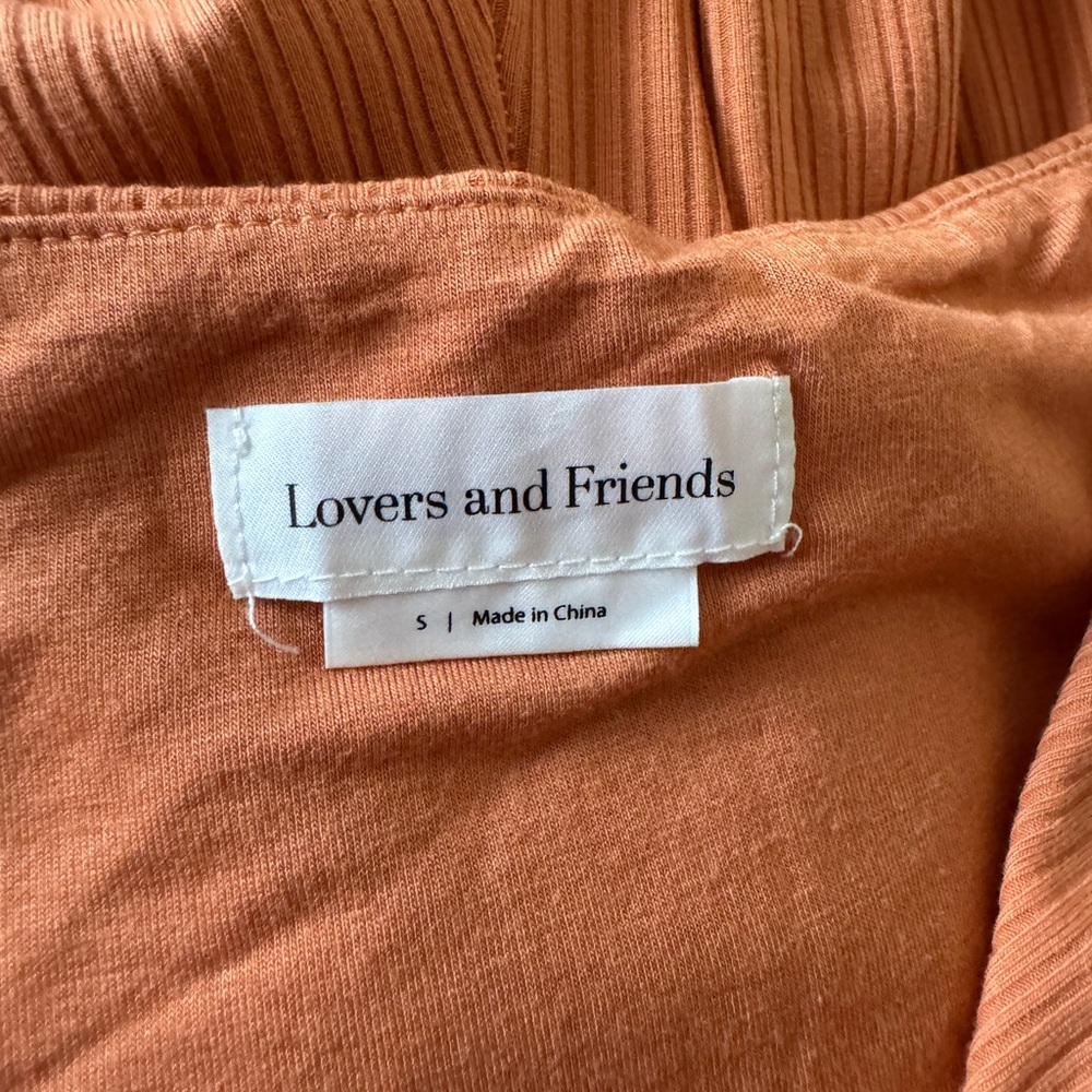 Lovers + Friends Langley Peach Halter Tie-Waist Ribbed Jumpsuit - Picture 9 of 9